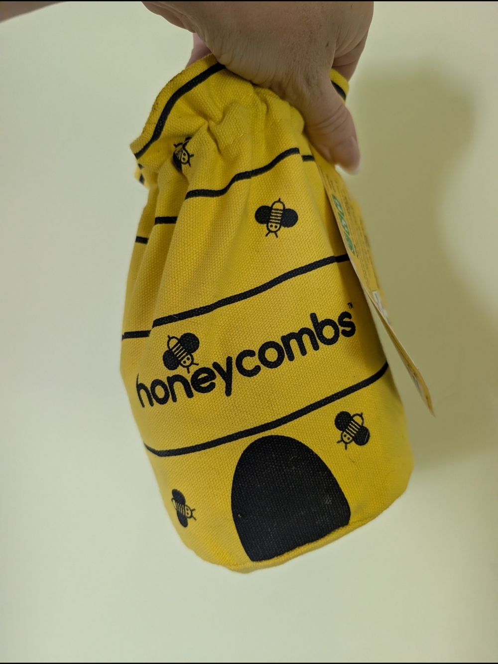 Honeycombs Game Yellow Bee Drawstring Pouch